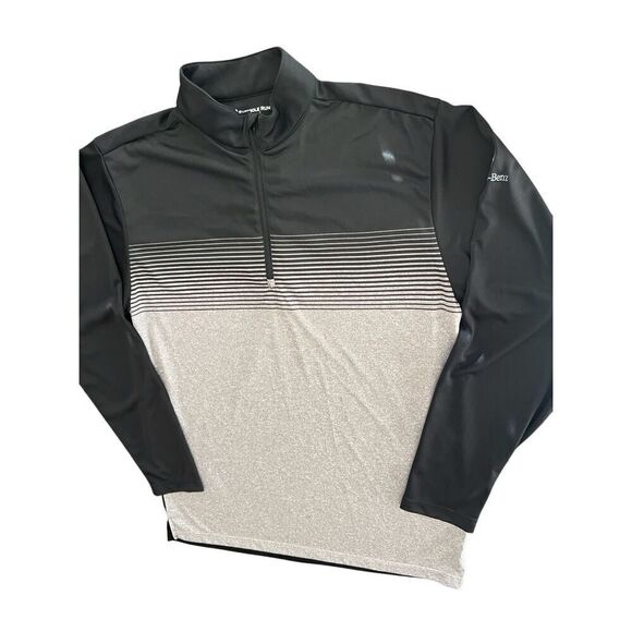 Eversole Run Black Performance 1/4 Zip Pullover Mercedes Benz embroidered Size L - Picture 2 of 6